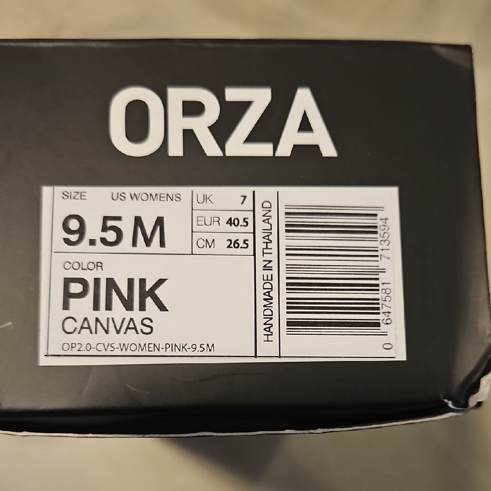 ORZA Pink Canvas Shoes - Size 9.5M